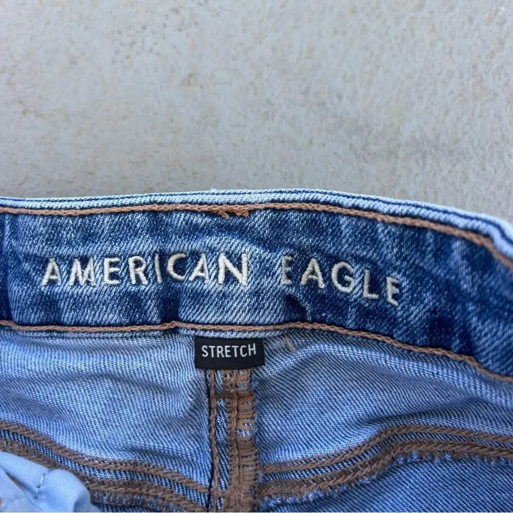 American Eagle Mom Short Cuff Roll Hem Stretch AEO Size 00